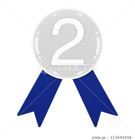 Second Medal With Ribbon Silver Medal With Ribbon illustration Shiny Award Medal illustration Second Medal With Ribbon Silver Medal With Ribbon illustration Shiny Award Medal illustration 111645656
