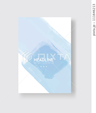 Abstract vector watercolor banner. Clolor brush strokes on white background. 111646213