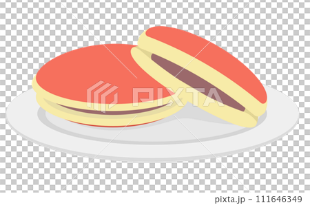 どら焼きのイラスト 111646349