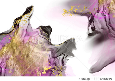 Luxury red, black, gold background marble liquid ink art. Vector illustration. Luxury red, black, gold background marble liquid ink art. Vector illustration. 111646649