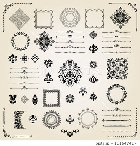 Vintage Big Set of Classic Patterns. Collection of Graphics Vintage Big Set of Classic Patterns. Collection of Graphics 111647417