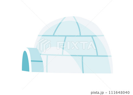 Iced igloo icon. Clipart image isolated on white background 111648040