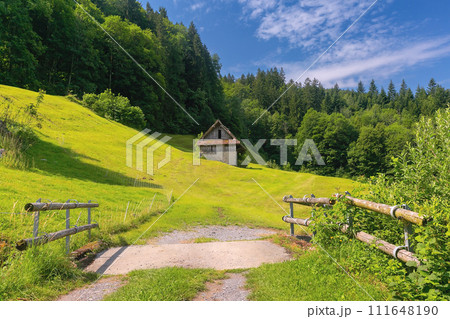 Swiss village Lungern, Switzerland 111648190
