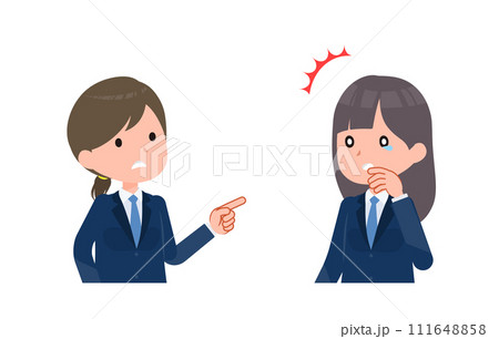 人間関係　意地悪を言われた女子学生 111648858