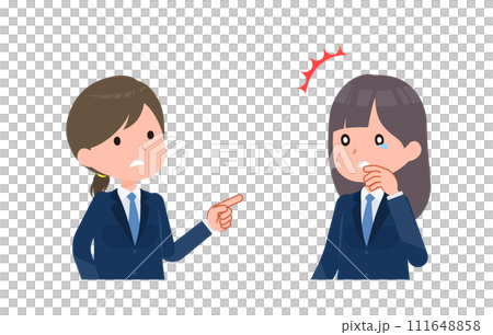 人間関係　意地悪を言われた女子学生 111648858