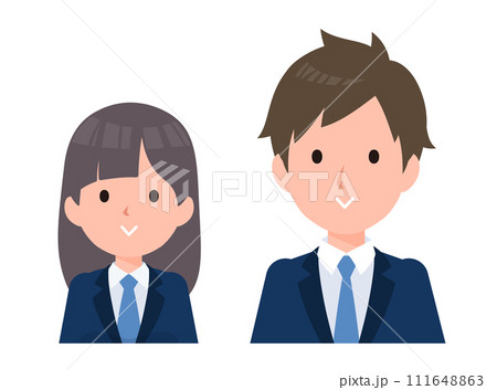 学生男女 バストアップ 111648863