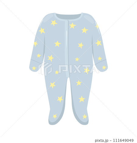 Toddler kids sleep suit. Infant baby clothes. Vector illustration isolated 111649049