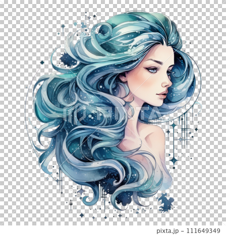 Mystical Virgo Constellation Portrait Mystical Virgo Constellation Portrait 111649349