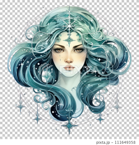 Mystical Virgo Constellation Portrait 111649358