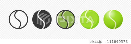 Flat Vector Tennis Ball Icon Set. Tennis Ball Design Template, Clipart for Sports Concepts, Competition Promotions, Advertisements, Graphics for a Tennis Event, Sports Content, Products, Logo Flat Vector Tennis Ball Icon Set. Tennis Ball Design Template, Clipart for Sports Concepts, Competition Promotions, Advertisements, Graphics for a Tennis Event, Sports Content, Products, Logo 111649578