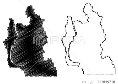 Regional District of Central Kootenay (Canada, British Columbia or BC Province, North America) map vector illustration, scribble sketch Central Kootenay or RDCK map 111649716