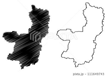 Thompson-Nicola Regional District (Canada, British Columbia or BC Province, North America) map vector illustration, scribble sketch Thompson Nicola map 111649743