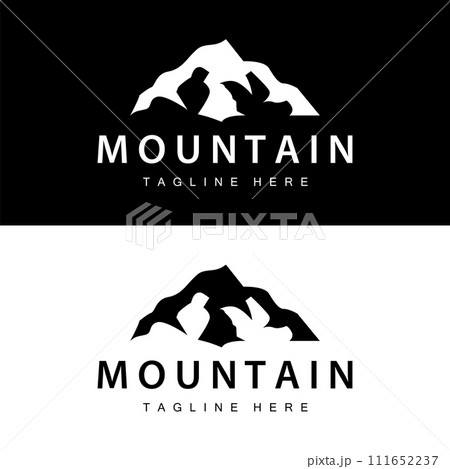 Mountain Logo Simple Design Adventure Model Silhouette Landscape Simple Modern Style Brand Product Business 111652237