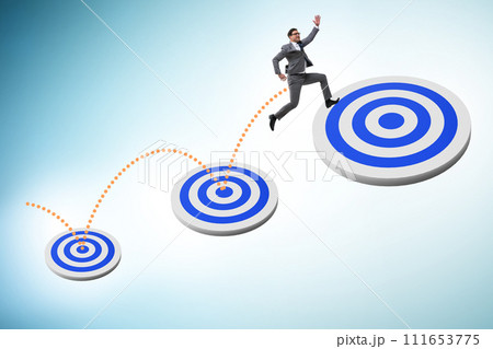 Concept of setting and achieving business objectives Concept of setting and achieving business objectives 111653775