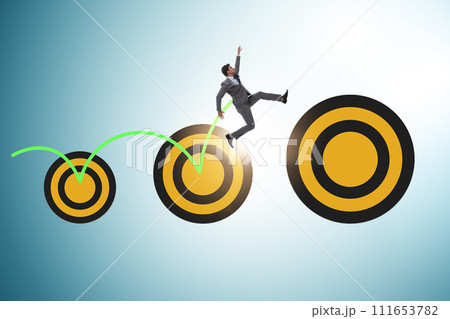 Concept of setting and achieving business objectives Concept of setting and achieving business objectives 111653782