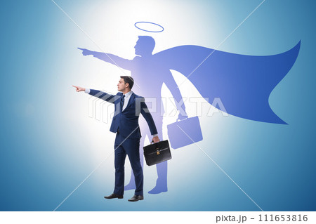 Businessman in the alter ego concept 111653816