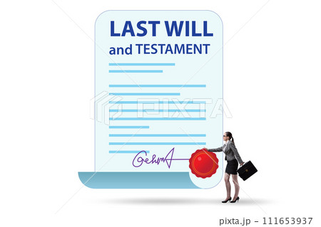 Last will and testament legal concept 111653937