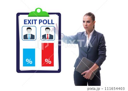 Exit poll concept for elections 111654403