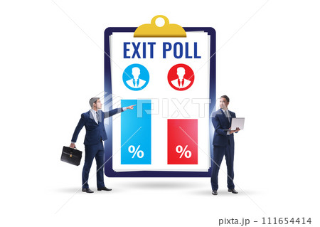 Exit poll concept for elections Exit poll concept for elections 111654414