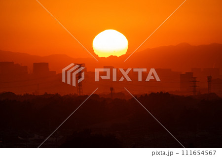 《東京都》東京の日没 111654567