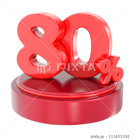 Percent Red offer in 3d Percent Red offer in 3d 111655392