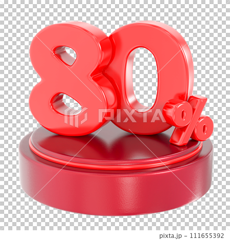 Percent Red offer in 3d Percent Red offer in 3d 111655392
