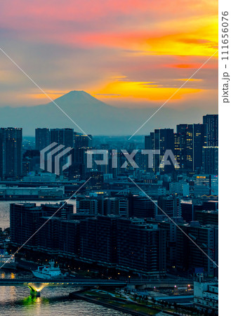 View of Mount Fuji from Tokyo View of Mount Fuji from Tokyo 111656076
