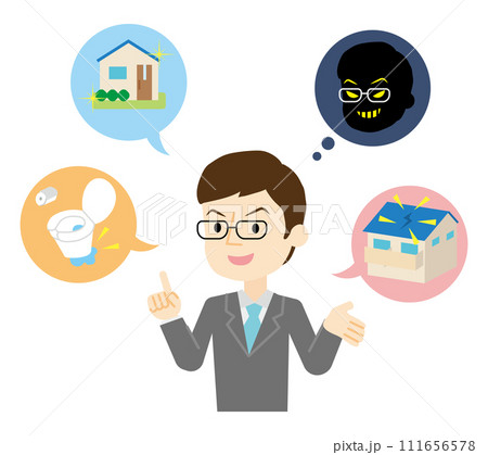 リフォーム詐欺業者のビジネスマン リフォーム詐欺業者のビジネスマン 111656578