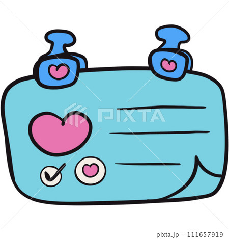 The illustration of a memo pad 111657919