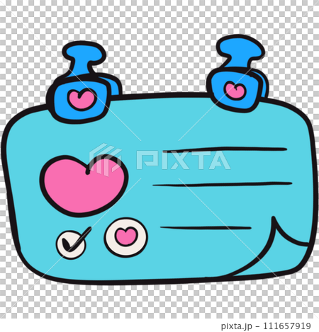 The illustration of a memo pad 111657919