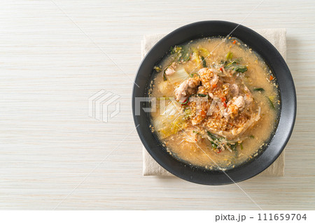 Sukiyaki Soup with Pork in Thai Style Sukiyaki Soup with Pork in Thai Style 111659704