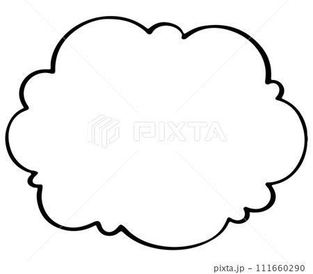 シンプルな吹き出し_雲 111660290