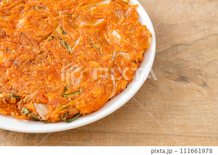 Korean Kimchi pancake or Kimchijeon 111661978