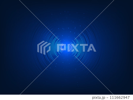 sound wave technology background radiating from the center The concept converts vibrational energy into sound waves that are transmitted. 111662947