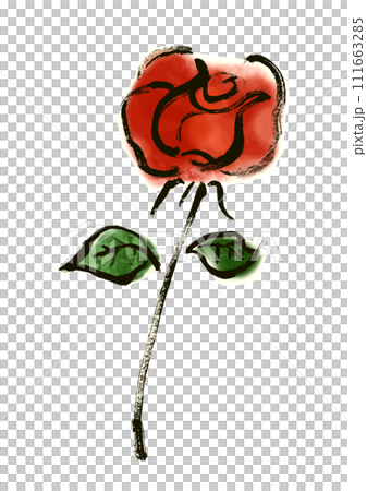 バラの手描きイラスト 111663285