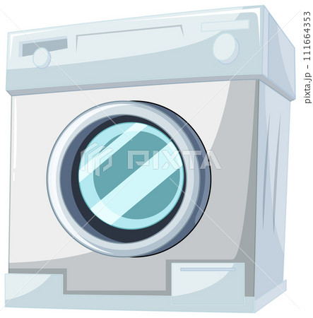 Sleek Modern Washing Machine Illustration Sleek Modern Washing Machine Illustration 111664353