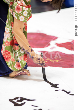 筆を持つ女性 111664478