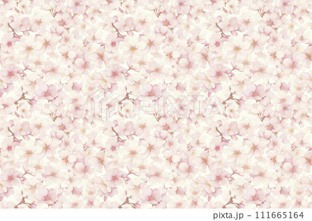 桜の水彩画風イラスト壁紙 111665164