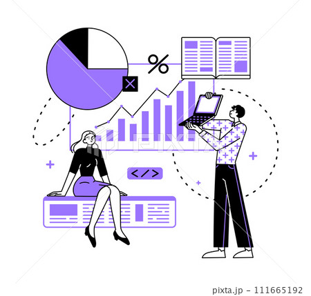 Business people work researching analyzing 111665192