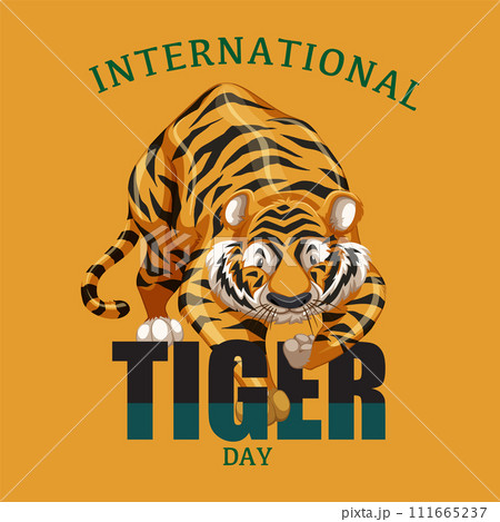 International Tiger Day Celebration Poster 111665237