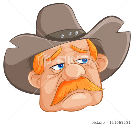 Sorrowful Cowboy Vector Illustration 111665251