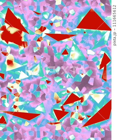 カラフルな万華鏡、美しい幾何学模様 111665612