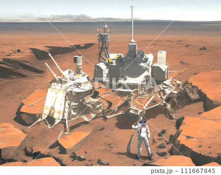 火星の基地の建設が始まった 火星の基地の建設が始まった 111667845