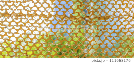 Texture military camouflage nets on day time image. 111668176