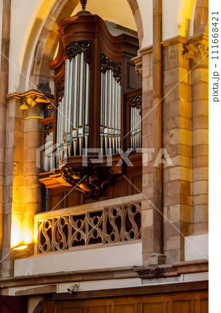 Interior of St. Thomas church in Strasbourg, France 111668421