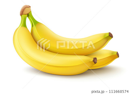 AI-generated content. Vibrant Yellow Bananas: Healthy, Fresh, and Tropical Snack on White Background 111668574
