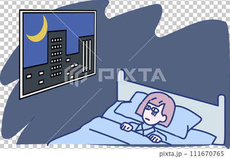 A woman who can't sleep even at night 111670765