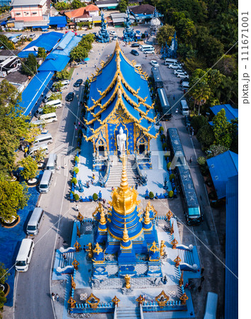 Blue Temple or Wat Rong Suea Ten, in Chiang Rai, Thailand 111671001