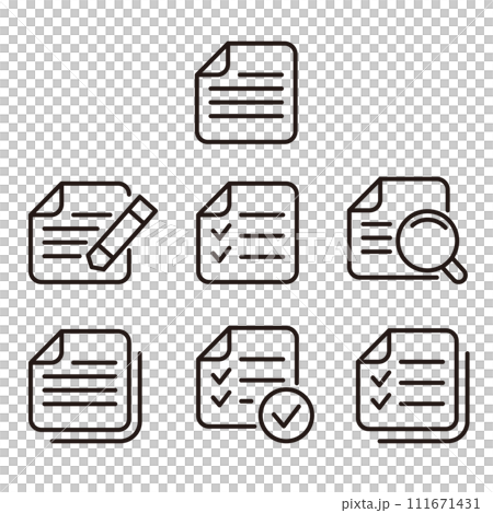 文件圖示插圖集 文件圖示插圖集 111671431