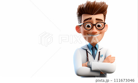 3D Doctor Cartoon Character Expert Medical Professional, Generative Ai 3D Doctor Cartoon Character Expert Medical Professional, Generative Ai 111673046